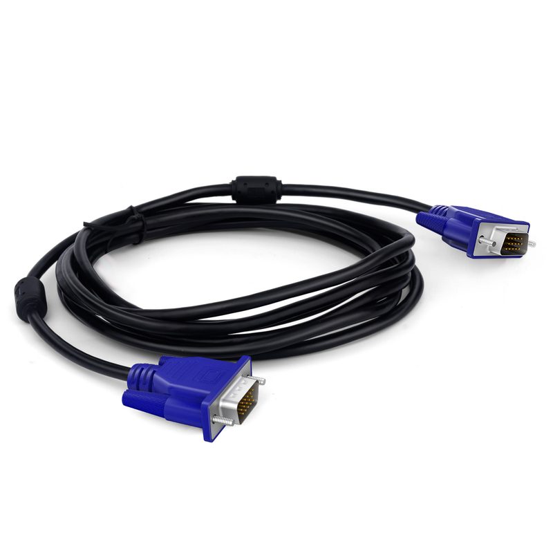 Vga Cable 3+5 Black Vga to Vga Cable 15pin Male to Male in Audio&video Cables