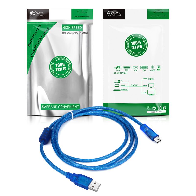 BLUE USB 2.0 UAB-A to 5pin mini usb Cable USB A/A Male to Male Cable For Computer