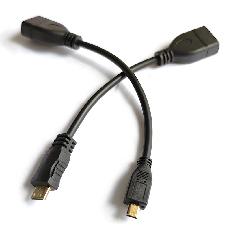 MINI MICRO HDMI male TO HDMI FEMALE 0.2m 4K@60HZ HDMI Stub Face Plate Wall Panel Mount Cable Lead Female