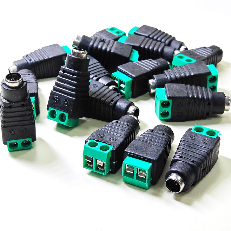 DC Connector Power Jack Plug Adapter 5 Pairs 12V 5A Male+Female 2.1 X 5.5MM Power Connector for CCTV Camera Led Strip