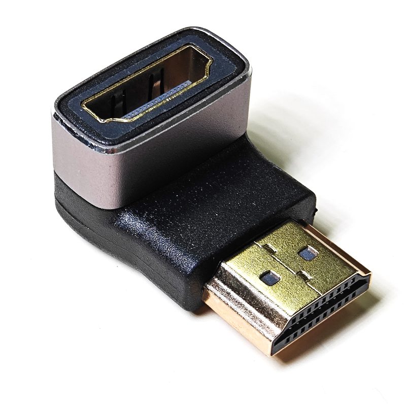 HDMI 90 Degree Adapter Right Angle Up Male to Female Adapter 8K HDR HD Compatible with Laptop UHD TV Monitor PS5 PS4
